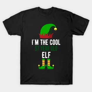 I'm The Cool 57 Year Old Elf Christmas Party T-Shirt